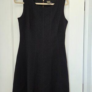 Taylor black fit and flare dress in lightweight material. Zip back. Size 10